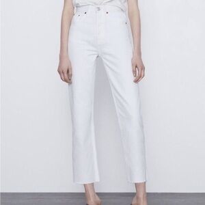 Zara Women's Crisp White Ankle Jeans
